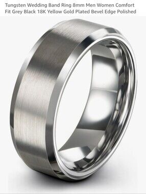 Brushed Silver Tungsten Comfort-Fit Band